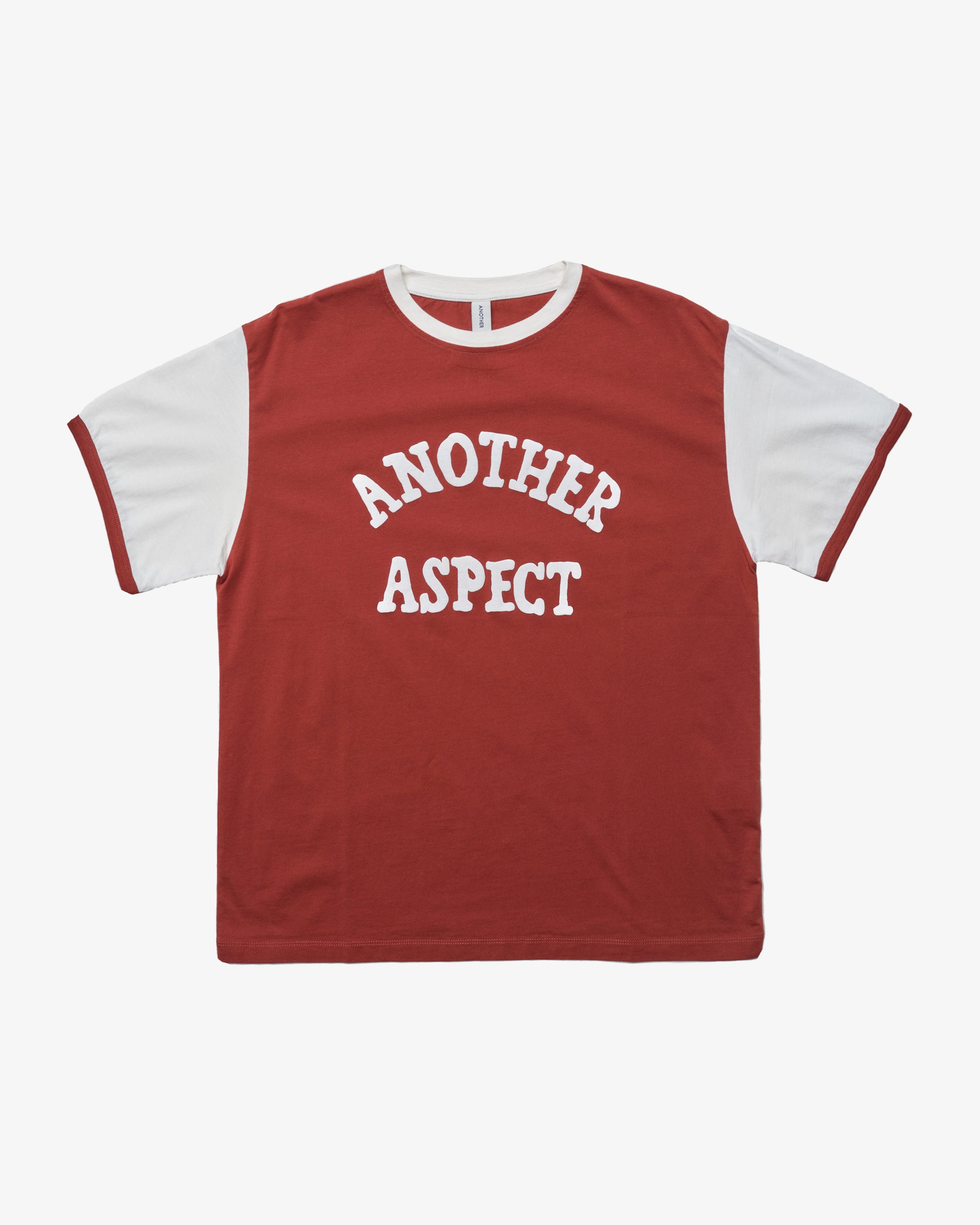 Another Aspect - A red ringer tee shirt with sleeves and a red cuff.