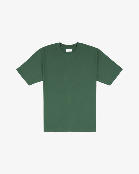 Drakes - Forest Green Cotton Crew Neck Hiking T-Shirt