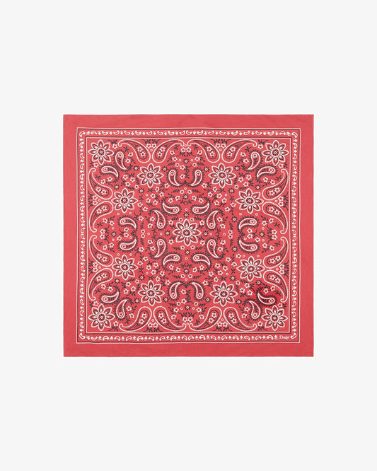 Drakes - Red Paisley Print Cotton Bandana