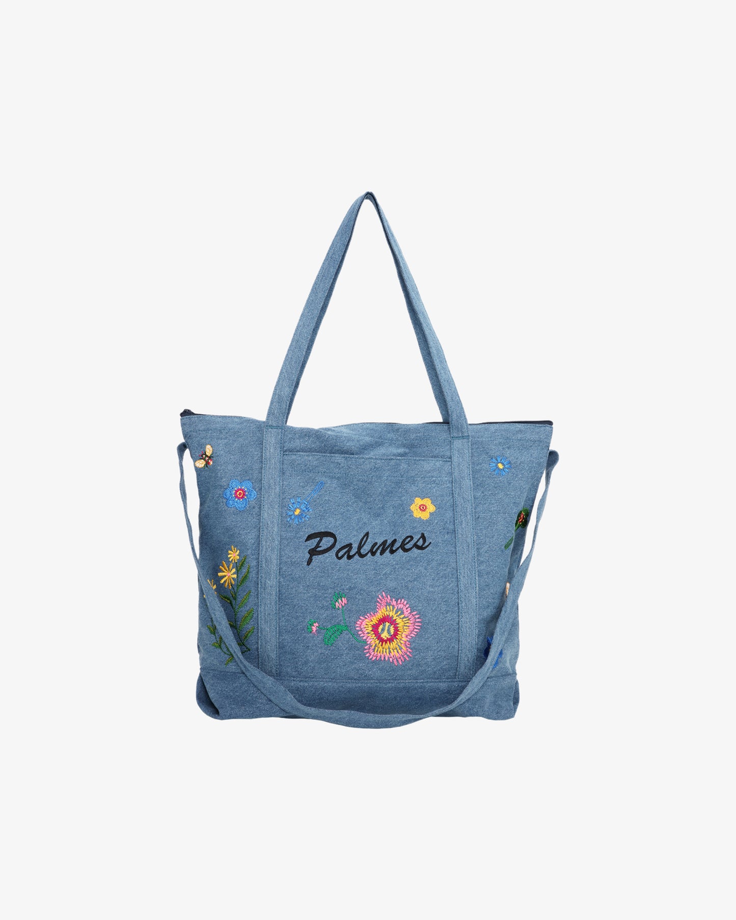 Palmes Tennis - Floral Tote Bag (Denim)