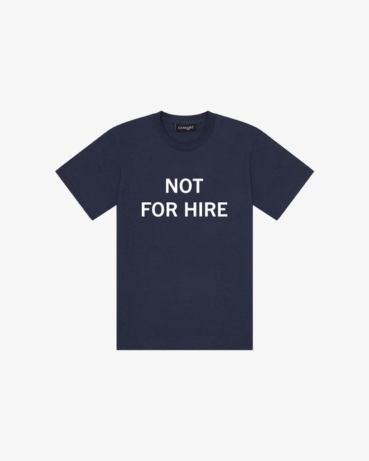 Cowgirl - Not For Hire T Shirt (Navy)